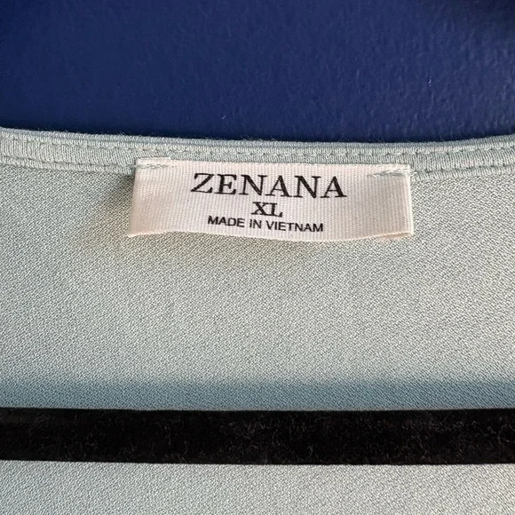 Zenana Outfitters Light Green Cuffed Sleeve Wrap Blouse - Picture 6 of 6